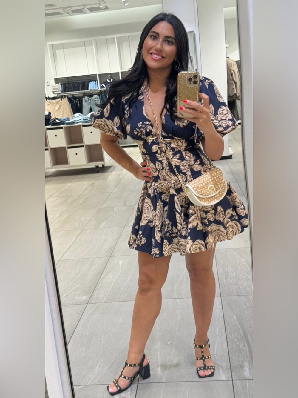 Etiquette Boutique Navy Floral Dress